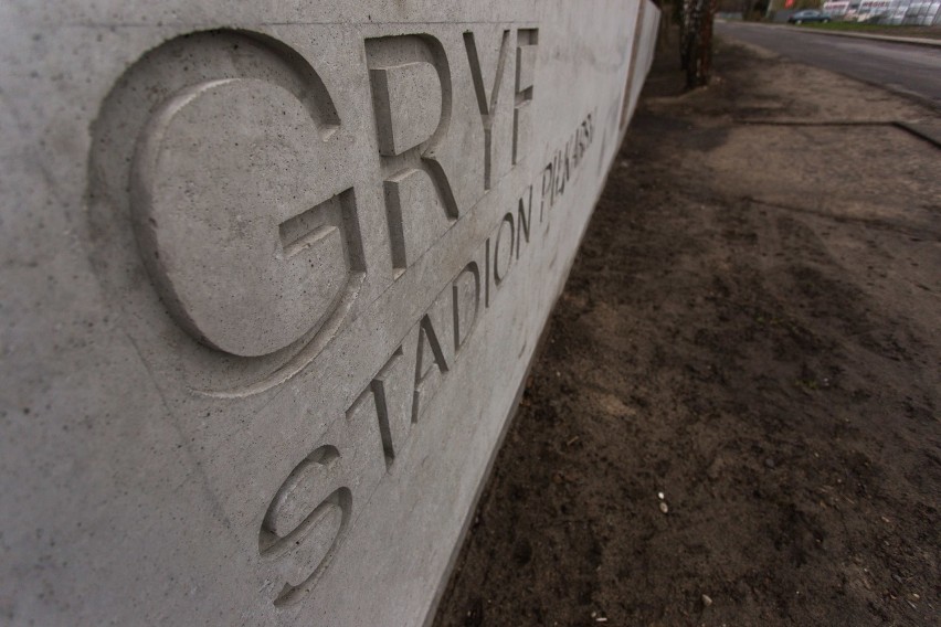 Modernizowany stadion Gryfa w Słupsku.