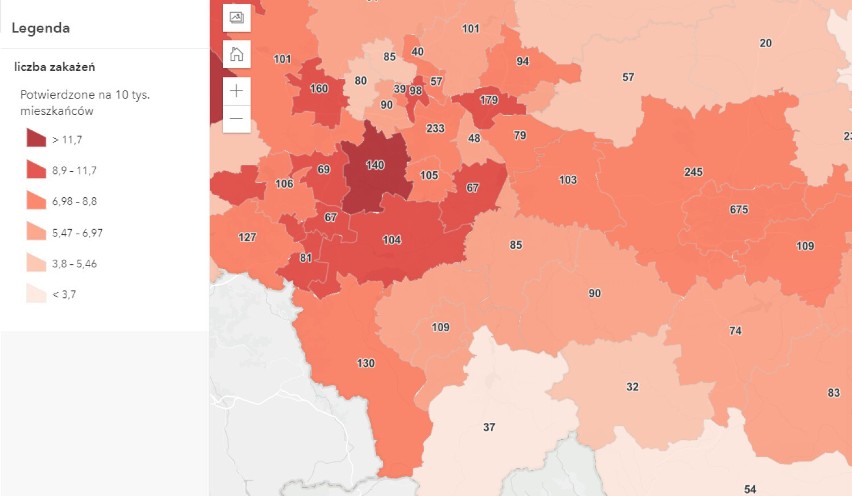 Chrzanów, Oświęcim, Wadowice, Olkusz. Nie żyje 8 osób z COVID-19, 335 nowych przypadków zakażenia koronawirusem w regionie