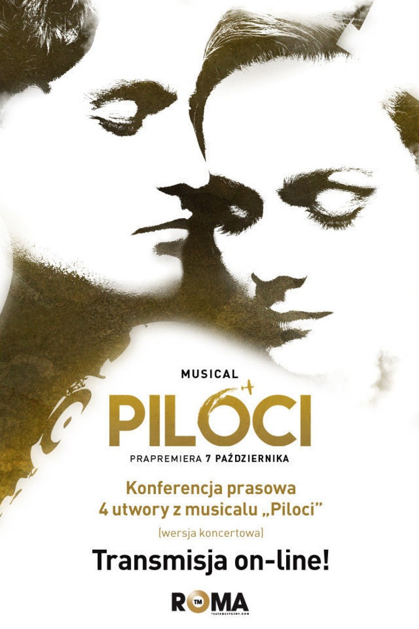 Plakat musicalu 'Piloci'.