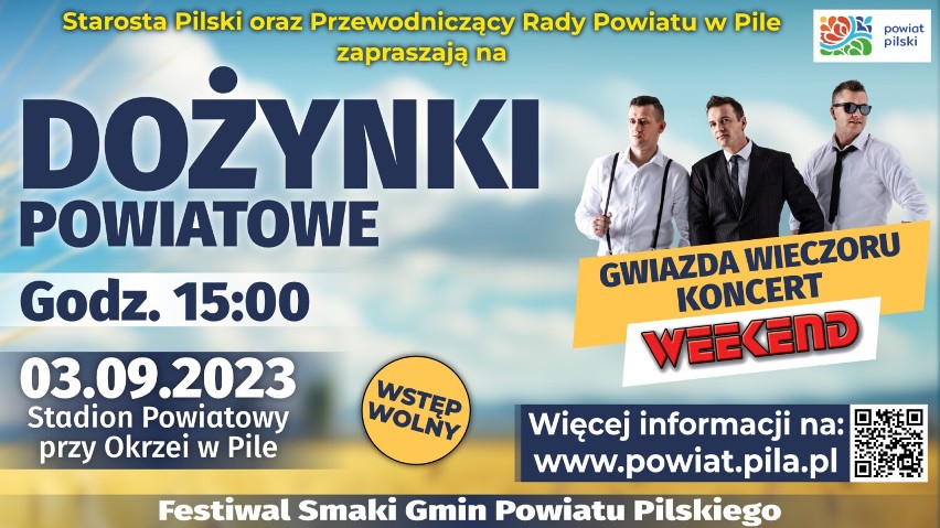 W niedzielę w Pile Powiatowe Dożynki i Festiwal Smaki Gmin Powiatu Pilskiego