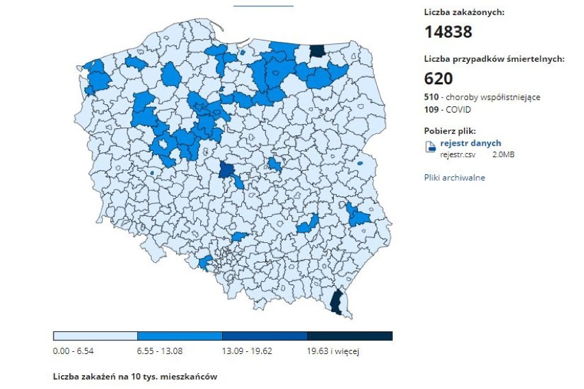 Dzisiaj powiat Goleniów z jednym najwyższych wskaźników zakażeń koronawirsuem w kraju