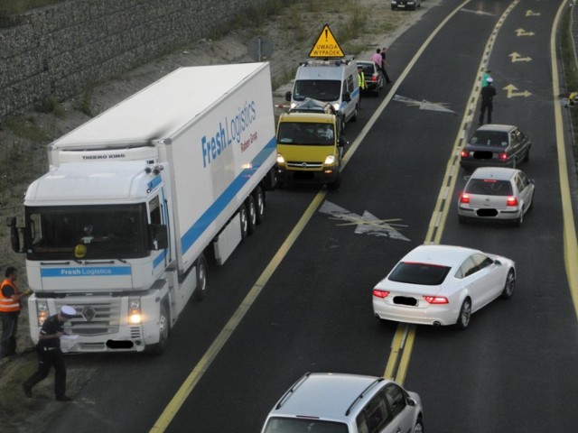 Wypadek na autostradzie A1 pod Toruniem