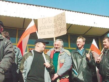 To pierwszy tej wiosny, ale zapewne nieostatni rolniczy protest. Fot. M. Patrzyk