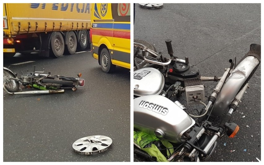 Groźny wypadek z udziałem motocyklisty w Kowalewie Pomorskim [zdjęcia]