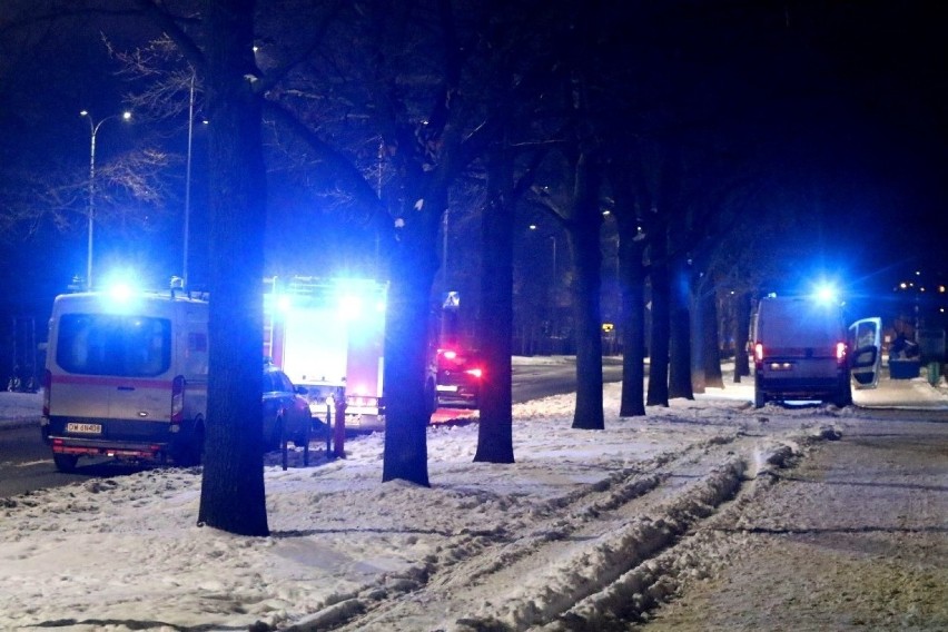 Pożar mieszkania w bloku przy ul. Kamiennej we Wrocławiu...