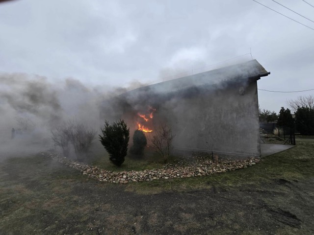 Na miejsce pożaru działały cztery zastępy straży pożarnej z OSP Piotrków Kujawski, JRG Radziejów (2x), OSP Bycz