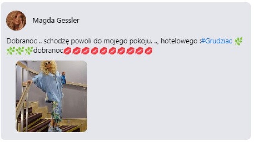 Magda Gessler wstawiła post z błędem w nazwie Grudziądza,...