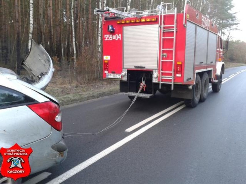 OSP Kaczory: wypadek na trasie Piła - Kaczory