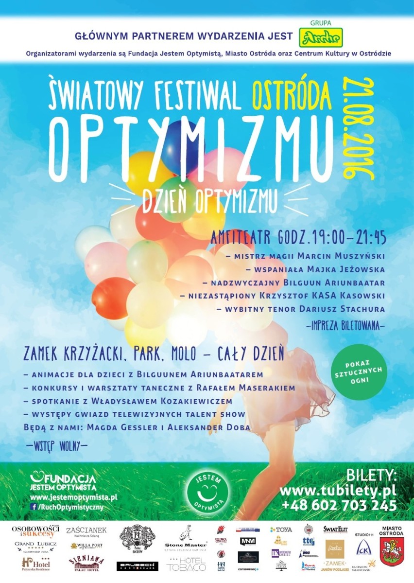 W najbliższy weekend zapraszamy na Światowy Dzień Optymizmu...