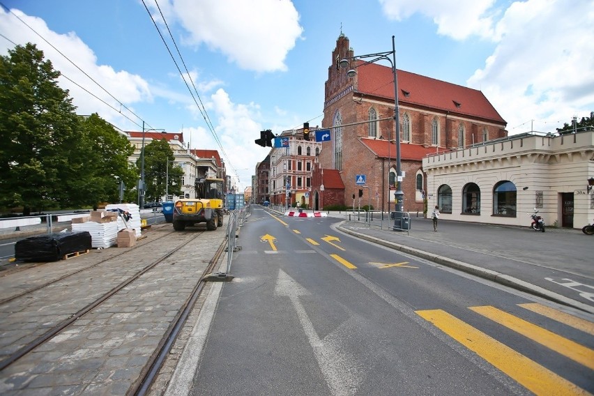 Remont skrzyżowania Piłsudskiego ze Świdnicką, zmiany w kursowaniu MPK we Wrocławiu