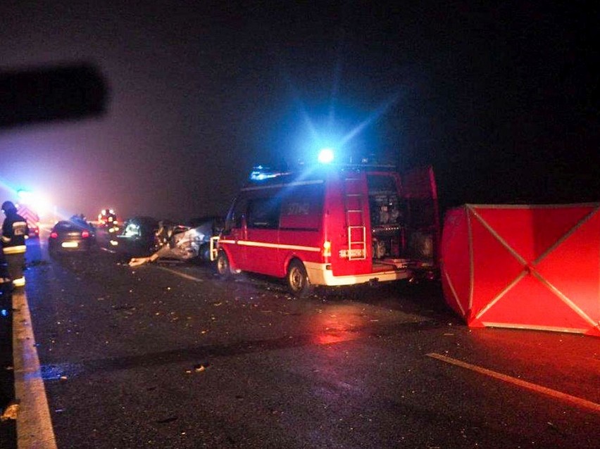 Około północy na A2 miedzy Trzcielem i węzłem Jordanowo...