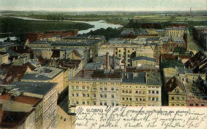 Lata 1905-1907, Panorama Głogowa widziana z wieży Ratusza