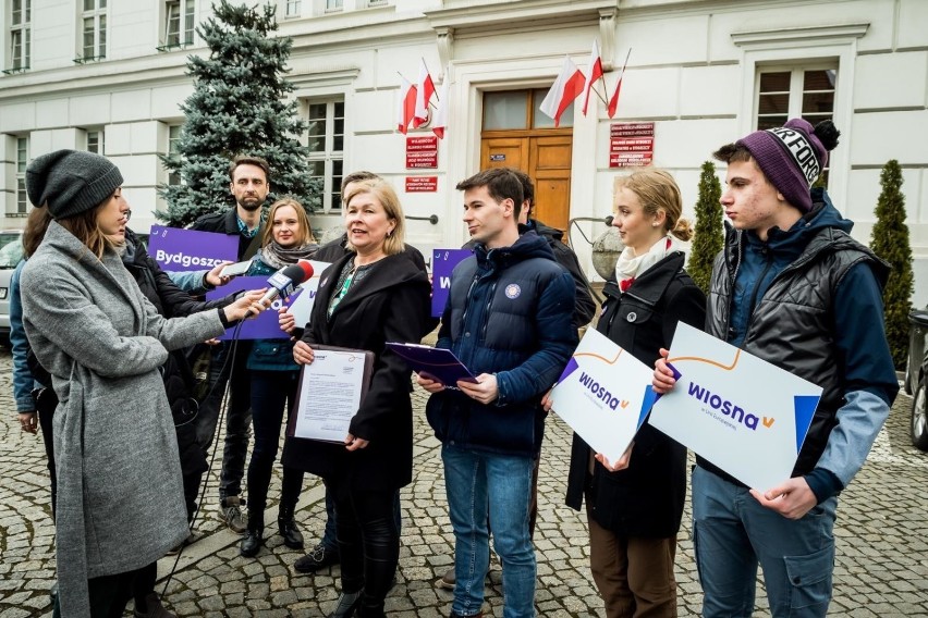 Elżbieta Długołęcka, regionalna koordynatorka Wiosny podczas...