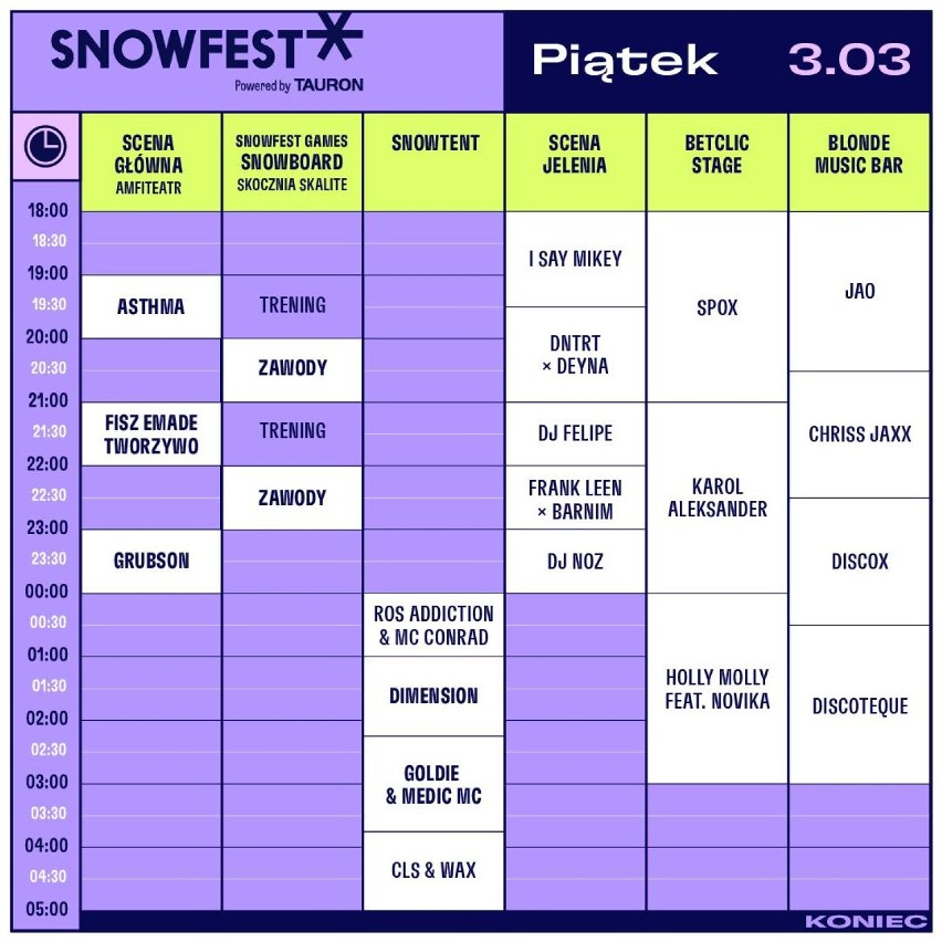 SnowFest Festival 2023 w Szczyrku. Wystąpi ponad 50 wykonawców. PROGRAM