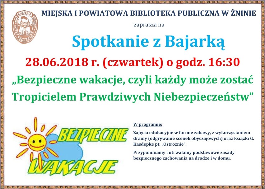 Miejska i Powiatowa Biblioteka Publiczna w Żninie zaprasza...
