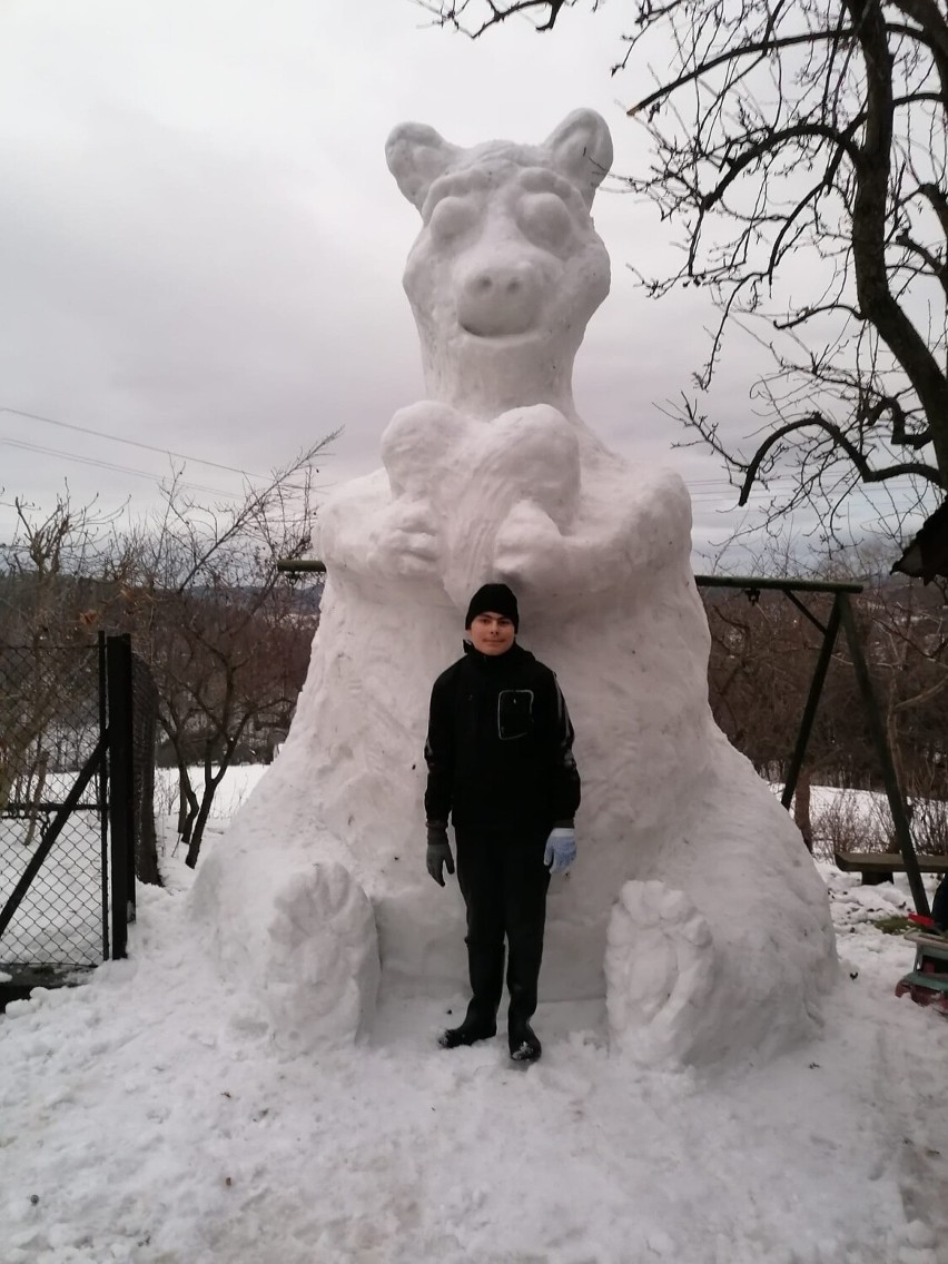 Śniegowy miś Oliś z Targanic