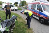 Wypadek w Gronowie. Motocyklista w szpitalu pod zderzeniu z busem [ZDJĘCIA]