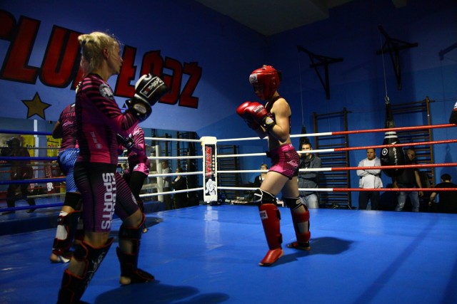 Iwona Guzowska na treningu Ladies Fight Night w Łodzi
