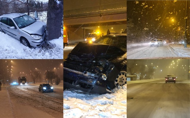 Wypadki na Autostradzie A1 i w Śmiłowicach oraz śnieżyca nad Włocławkiem