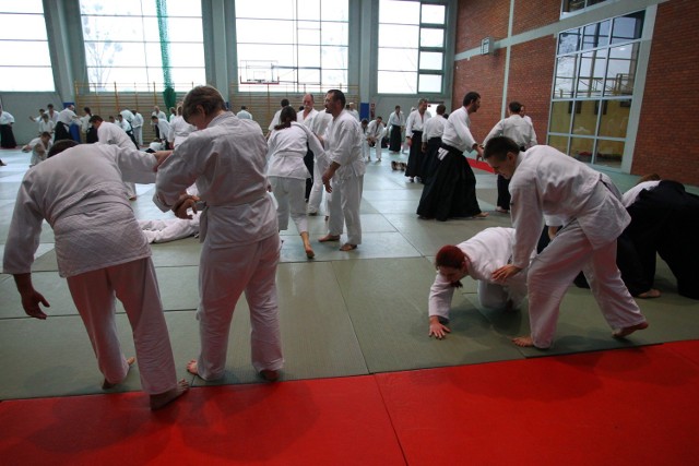 Christian Tissier - mistrz aikido na treningu w Suchym Lesie