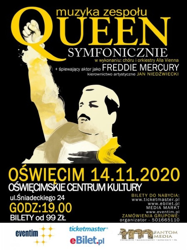 W Oświęcimskim Centrum Kultury odwołano Koncert Muzyka Zespołu Queen Symfonicznie. Nowy termin to 14 listopada (godz. 19)