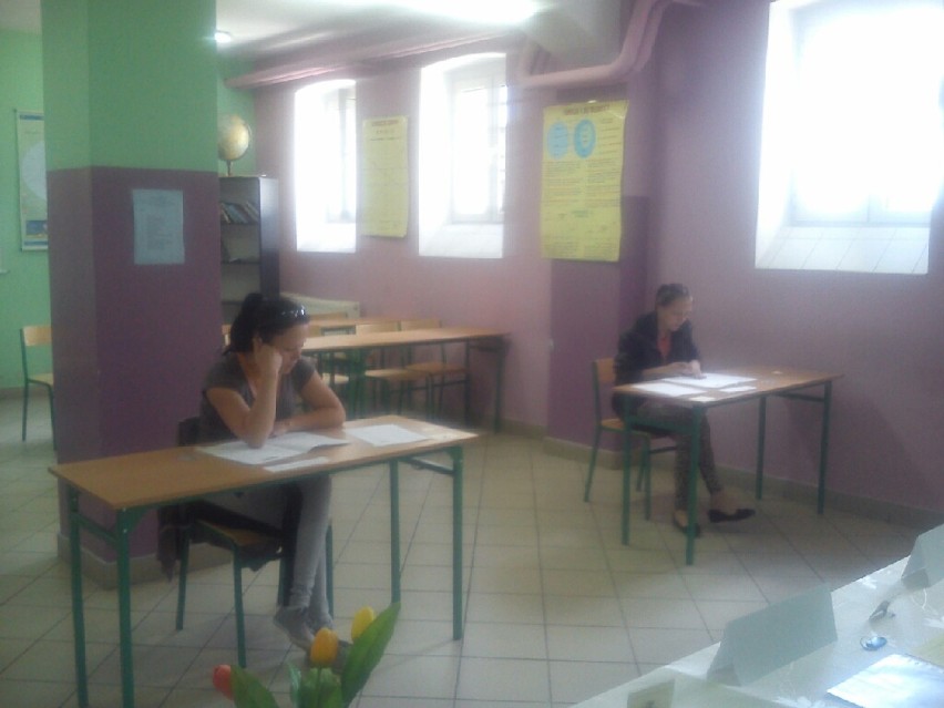 Uczennice zdające egzamin
