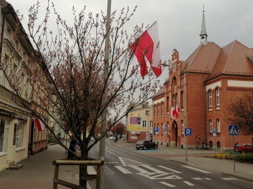 Goleniów biało - czerwony. Obchodzimy Dzień Flagi Rzeczypospolitej Polskiej ZDJĘCIA