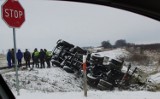 Niemiecki pociąg uderzył w Betoniarkę - kierowca trafił do szpitala