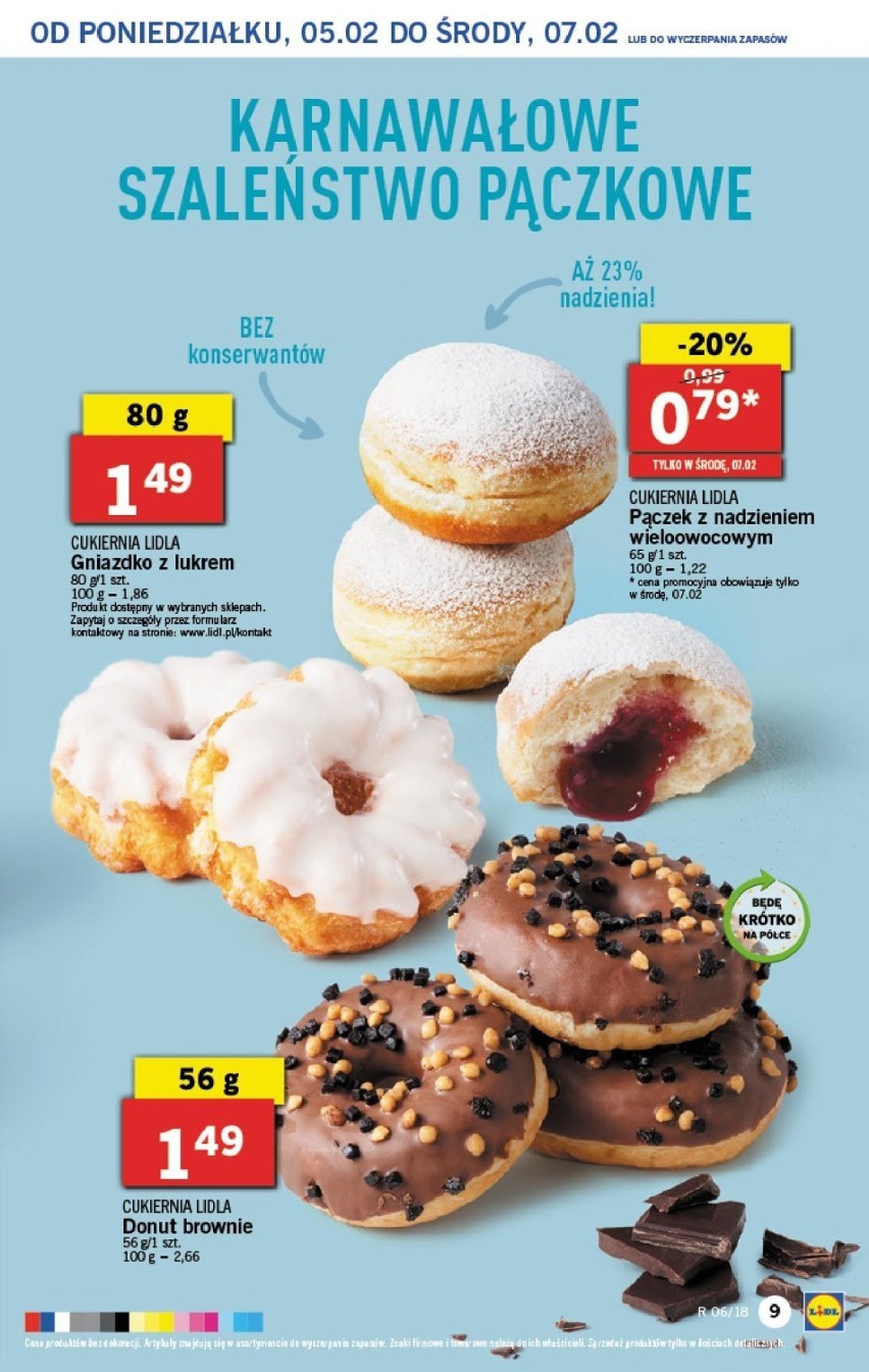 Pączki w Lidlu - cena TŁUSTY CZWARTEK 2018