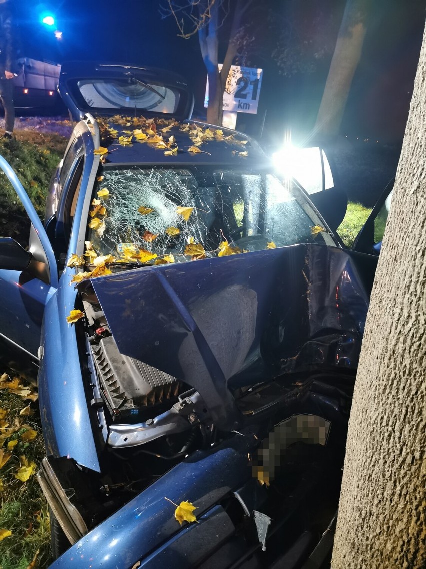 Wypadek w Kłecku Kolonii. Jedna osoba trafiła do szpitala