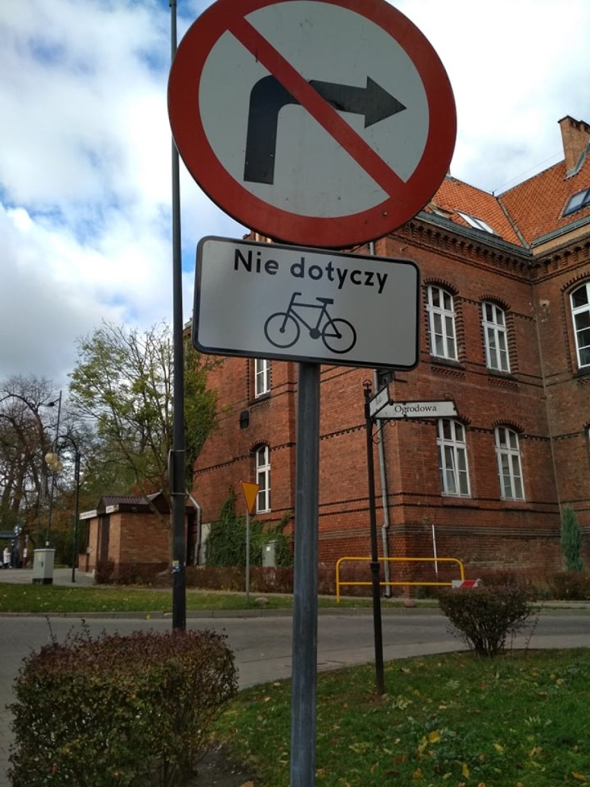 Tczew: rowerzyści mogą jeździć „pod prąd” kolejnymi ulicami [ZDJĘCIA]