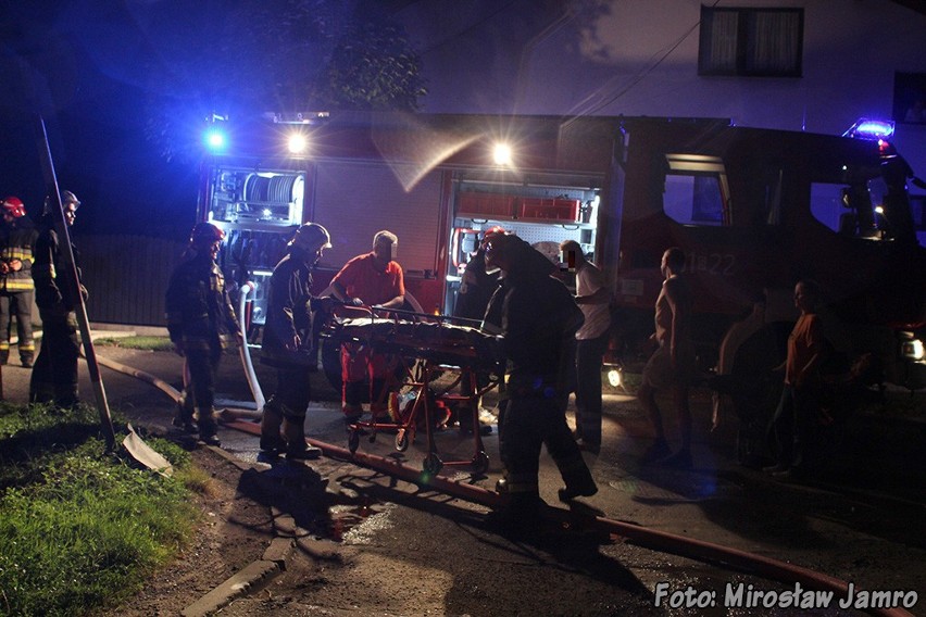 Pożar przy Piwnej w Bielsku-Białej. Przyczyny nie są znane