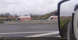 Wypadek na autostradzie A4 w Krakowie. Na węźle Bieżanów występują utrudnienia w ruchu