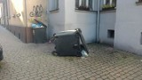 Demolka w Katowicach. Przewracali kosze, niszczyli klomby ZDJĘCIA