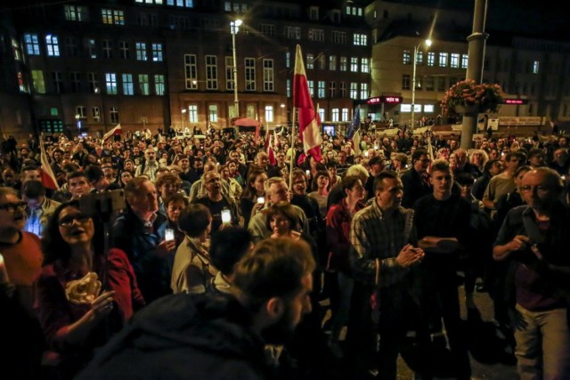 Protest przed gdańskim sądem, 23.07.2017