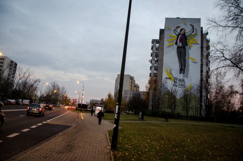 Ursynów ma swojego Anioła Stróża. Nowy mural z postacią ze słynnego serialu [ZDJĘCIA]