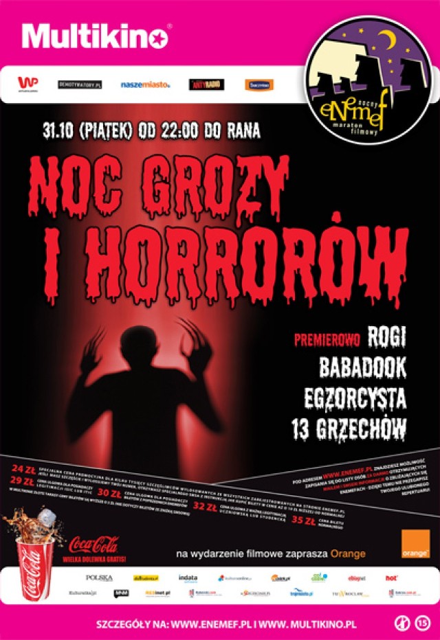 ENEMEF: Noc Grozy i Horrorów już w piątek, 31 października!