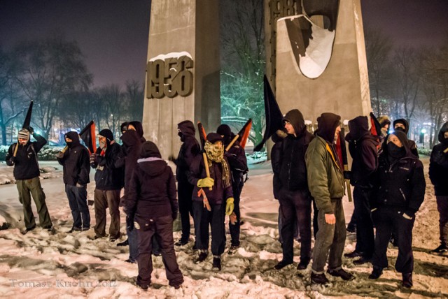 manifestacja anarchistów,