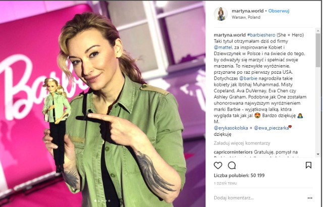 Martyna Wojciechowska ma lalkę Barbie ze swoją podobizną. To pierwsze takie wyróżnienie w Polsce!