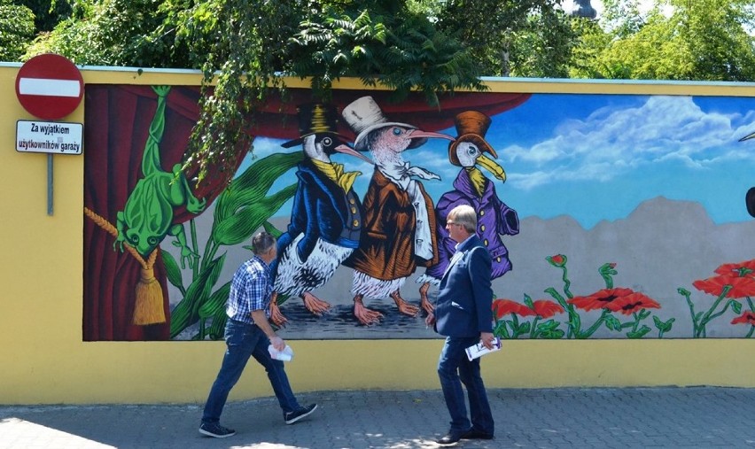 amerykanie namalowali mural w bielsku