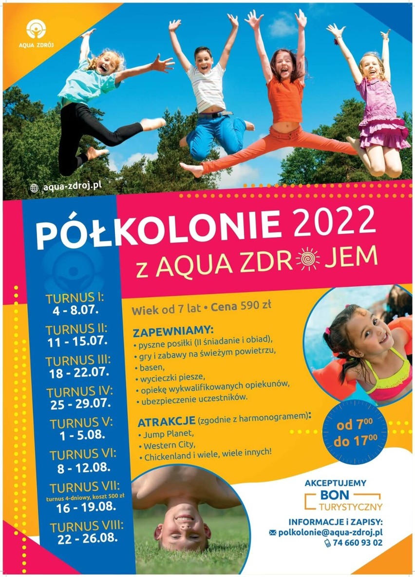 Aqua-Zdrój zaprasza na Półkolonie 2022...