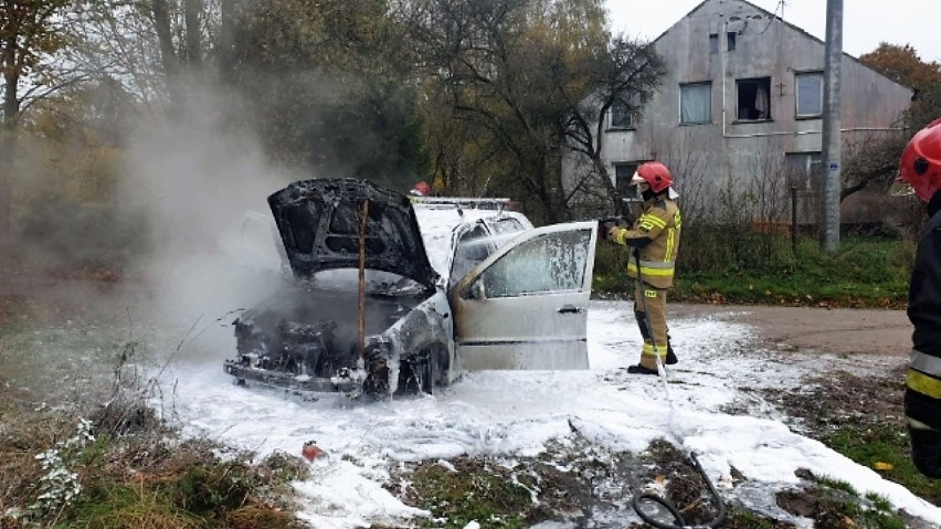 Pożar auta w Sulimicach