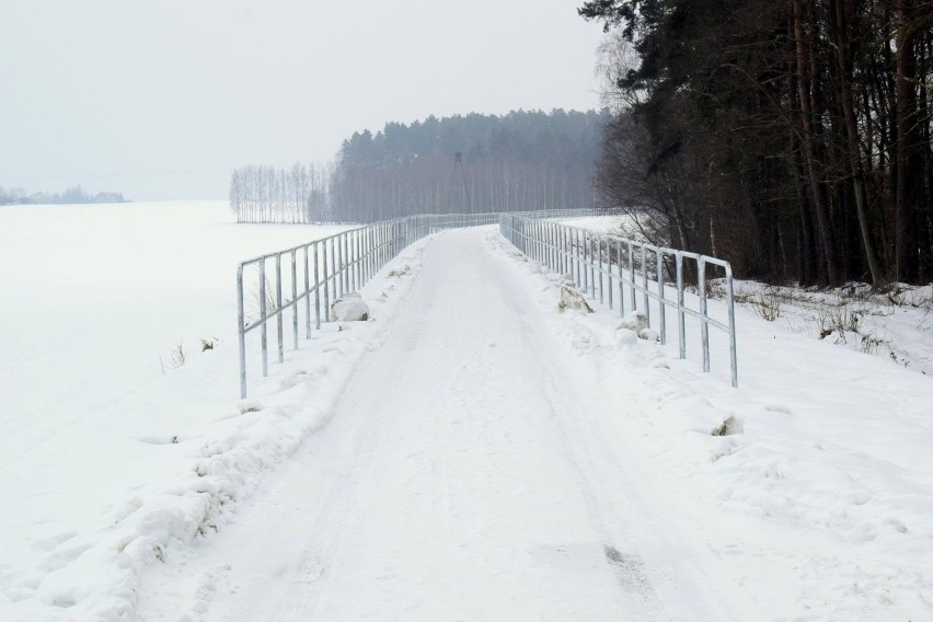 Ścieżka łącząca Borówno i Bączek w zimowej scenerii ZDJĘCIA 