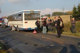 Kościerzyna-Skorzewo. Wypadek na drodze nr 214. Osobówka zderzyła się z autobusem