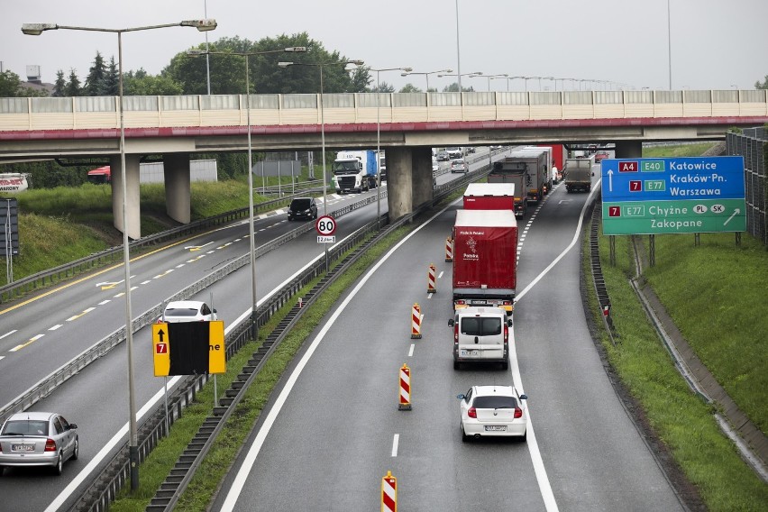 Uwaga kierowcy. Nie zjedziecie z autostrady A4 w kierunku centrum Krakowa!