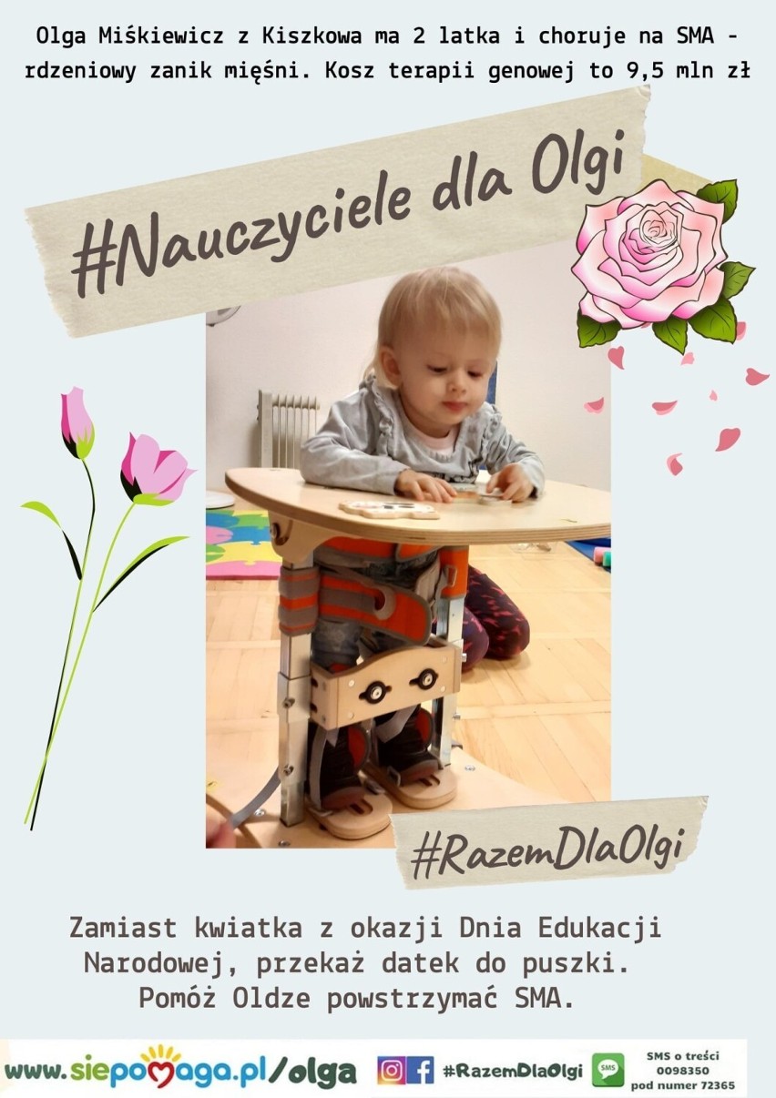 Powiat Gnieźnieński. Już jutro akcja „Nauczyciele dla Olgi”! Zamiast kwiatka daj piątaka