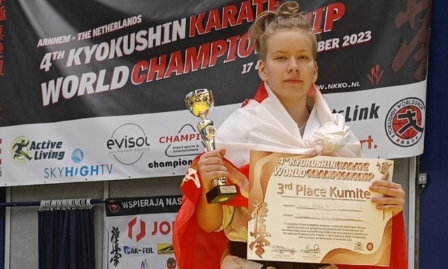 Brązową medalistką Mistrzostw Świata w karate kyokushin została Natalia Dudek z KSW BUSHI Radomsko