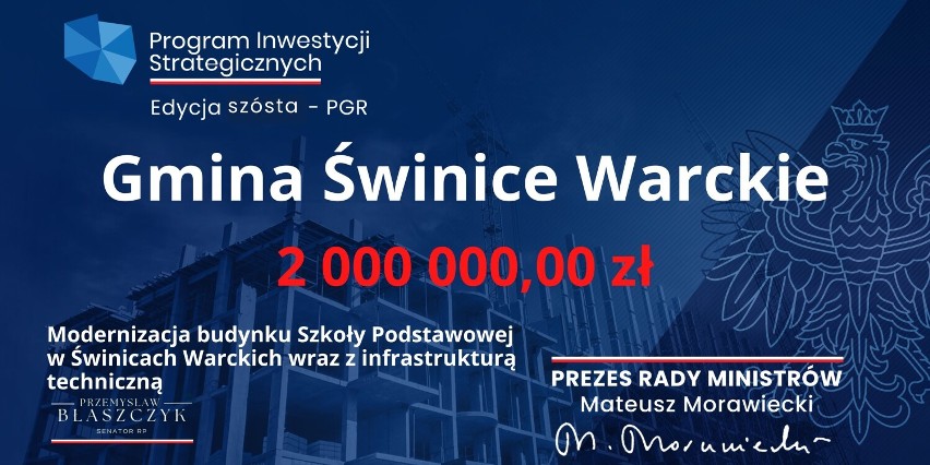 Ponad 8,4 mln złotych dla samorządów z terenu powiatu łęczyckiego. Ogłoszono wyniki rządowego programu