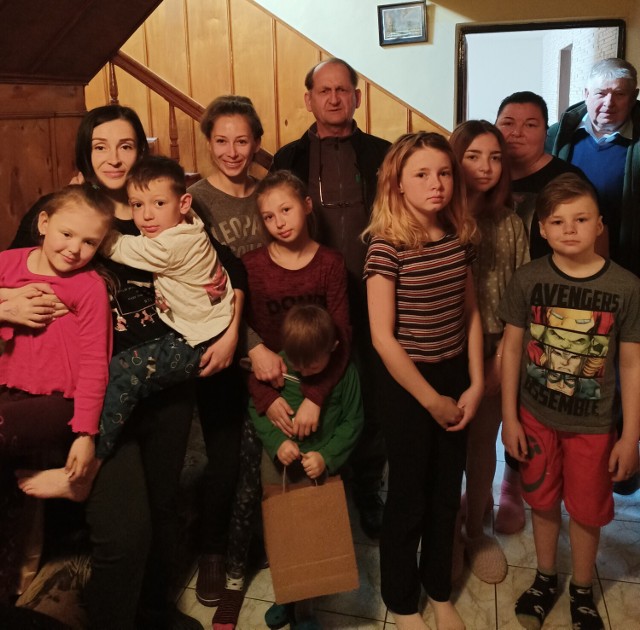 Ukraińskie rodziny z myśliwi z koła "Żubr"