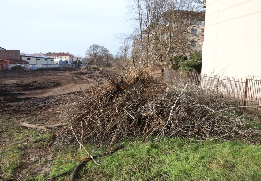 Działka przy ulicy Limanowskiego w Radomiu wykarczowana. Wykonwca szykuje plac pod budowę parkingu oraz przedłużenie ulicy Piwnej